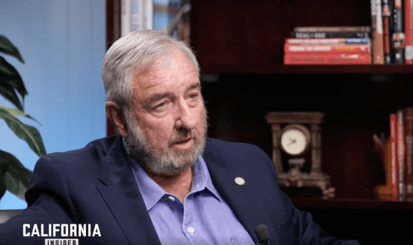 Steve Cooley, former LA County District Attorney, in an interview with EpochTV's "California Insider" on Dec. 22, 2021. (Screenshot via The Epoch Times)