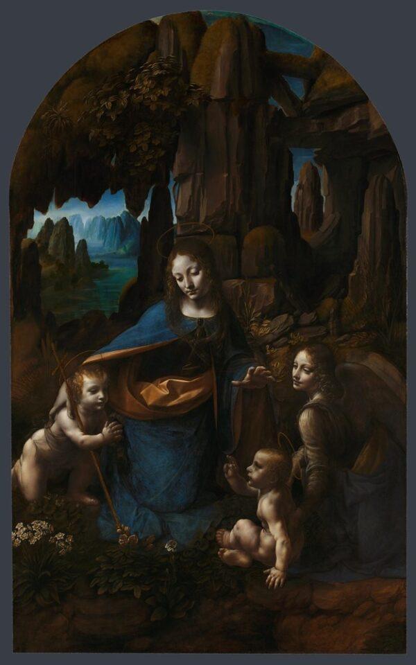 Certainly the works of the Renaissance continued the ideals of the Middle Ages. “Virgin of the Rocks,” 1506, by Leonardo da Vinci. Oil on poplar, thinned and cradled; 74.5 x 47 inches. (Art Renewal Center)