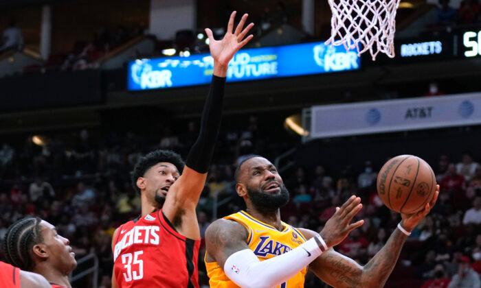 James, Westbrook Lead Lakers 132–123 Over Houston Rockets