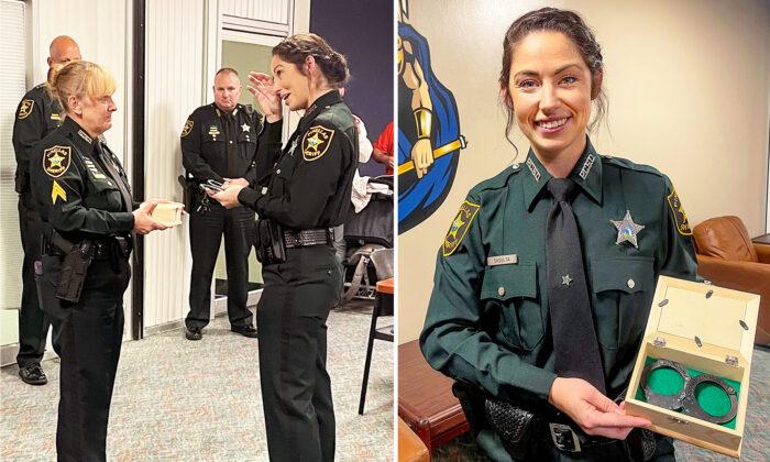 Police Academy Graduate Sheds Tears at Special Gift From Late Deputy Dad Given by Colleagues