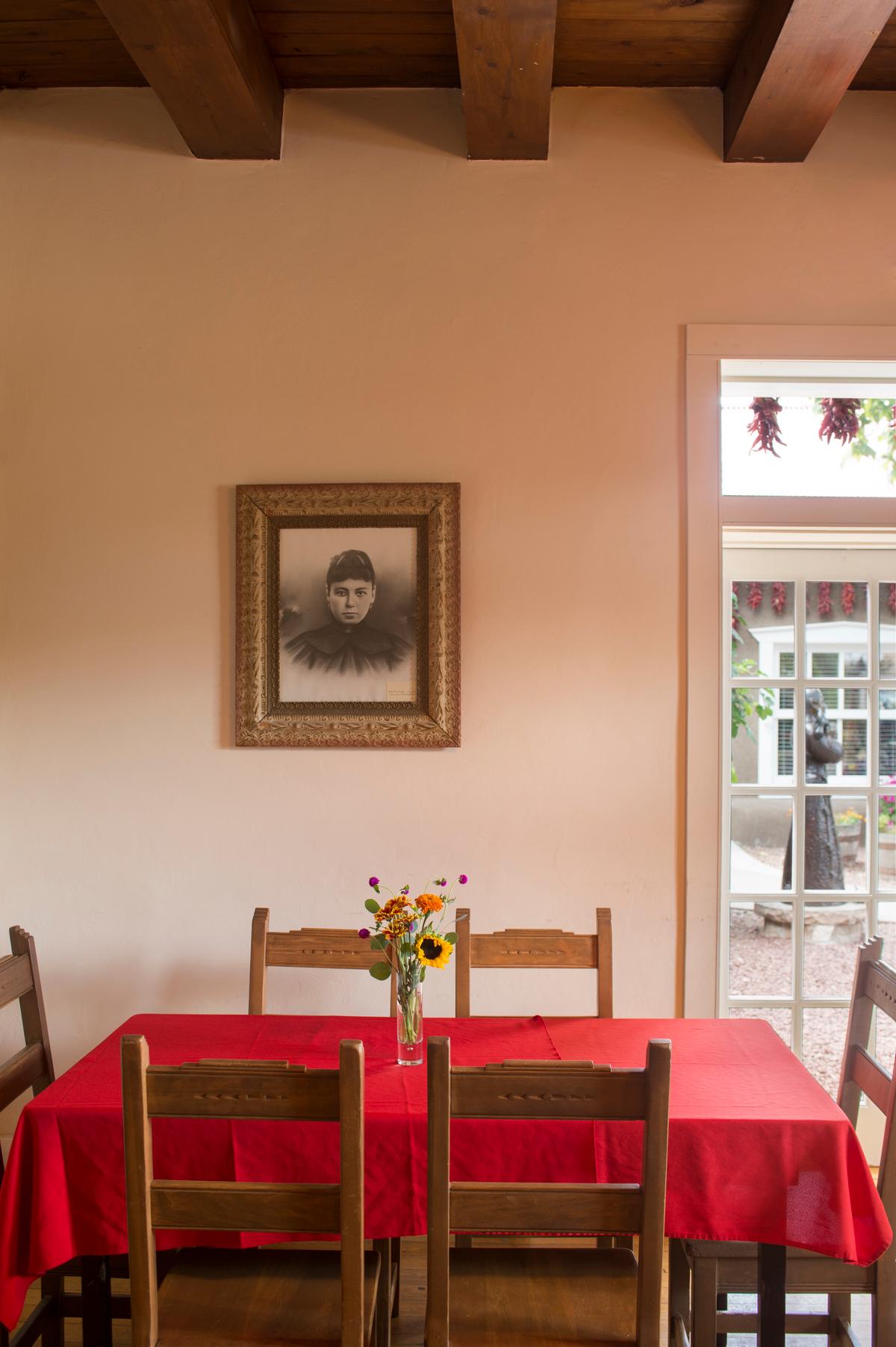 The restaurant is set in Arturo Jaramillo's ancestral family home, a 19th-century territorial ranch house with adobe walls. The tables and chairs were handmade using the original floorboards. (Chris Corrie Photography)