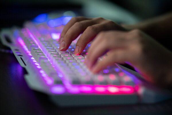 A member of the hacking group Red Hacker Alliance uses his computer at their office in Dongguan, Guangdong Province, China, on Aug. 4, 2020. (Nicolas Asfouri/AFP via Getty Images)