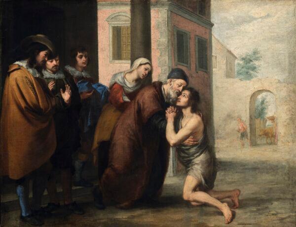 "The Return of the Prodigal Son," 1660s, by Bartolomé Esteban Murillo. Oil on canvas; 41 1/8 inches by 53 inches. Presented by Sir Alfred and Lady Beit, 1987 (Beit Collection), National Gallery of Ireland. (National Gallery of Ireland)