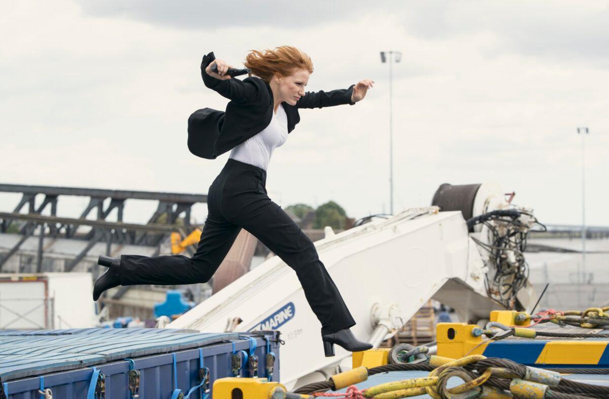 Mace (Jessica Chastain), a CIA agent in pursuit of a bad guy, in "The 355." (Universal Pictures)