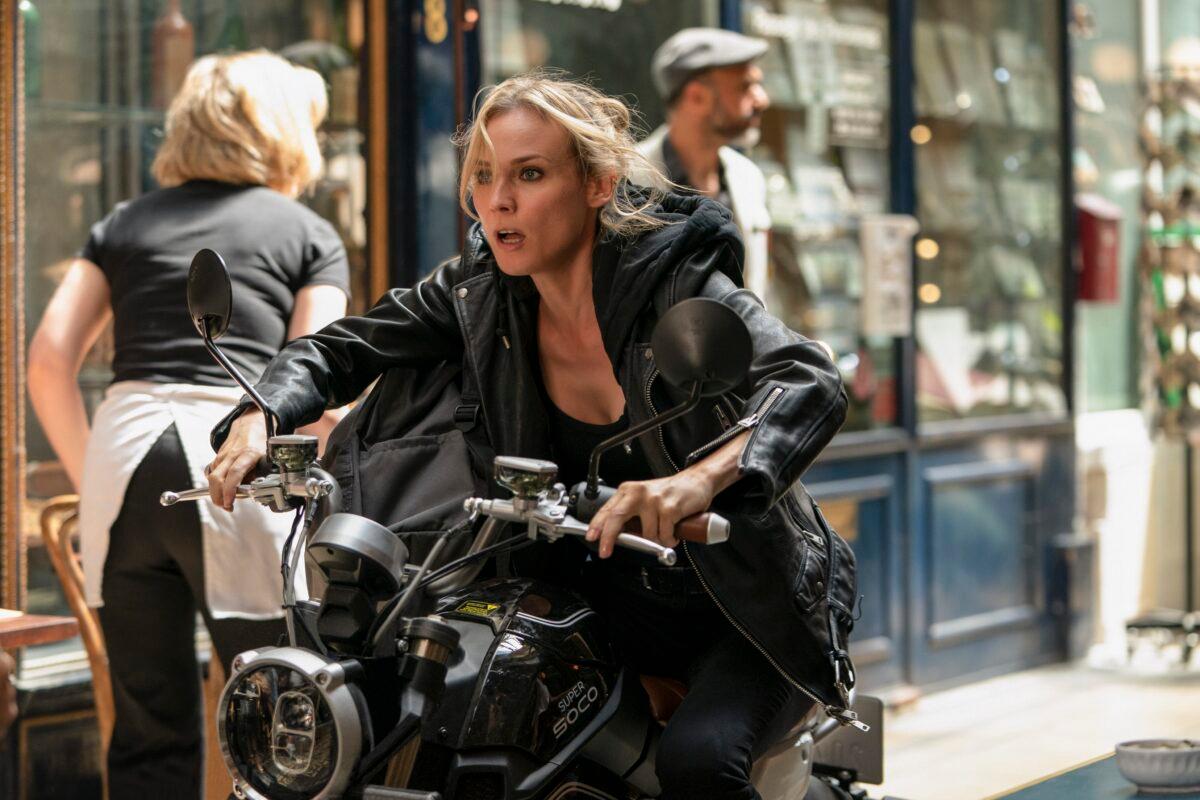 Marie Schmidt (Diane Kruger ), a German intelligence agent in pursuit of a bad guy, in "The 355." (Universal Pictures)