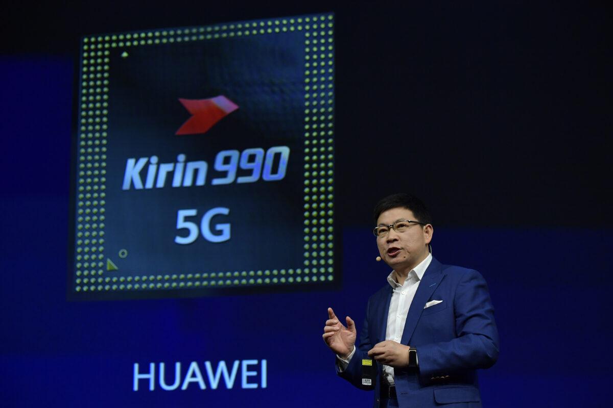 Richard Yu (Yu Chengdong), head of Huawei's consumer business, speaks during the presentation of a Kirin 990 5G chip set at the international electronics and innovation fair IFA in Berlin on September 6, 2019. (Tobias Schwarz/AFP via Getty Images)