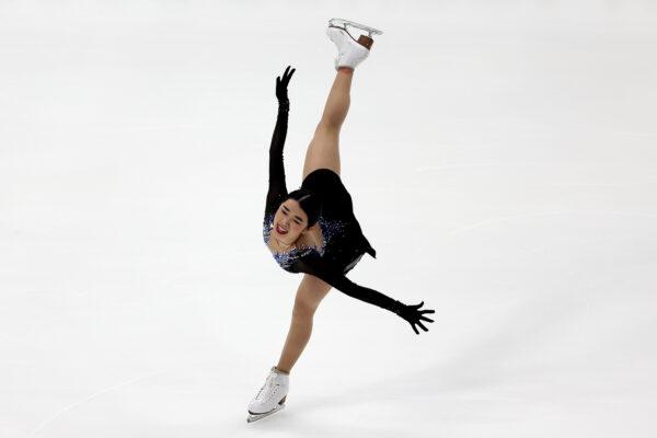 Karen Chen skates in the Ladies Short Program during the U.S. Figure Skating Championships at Bridgestone Arena in Nashville, Tenn., on Jan. 6, 2022. (Matthew Stockman/Getty Images)