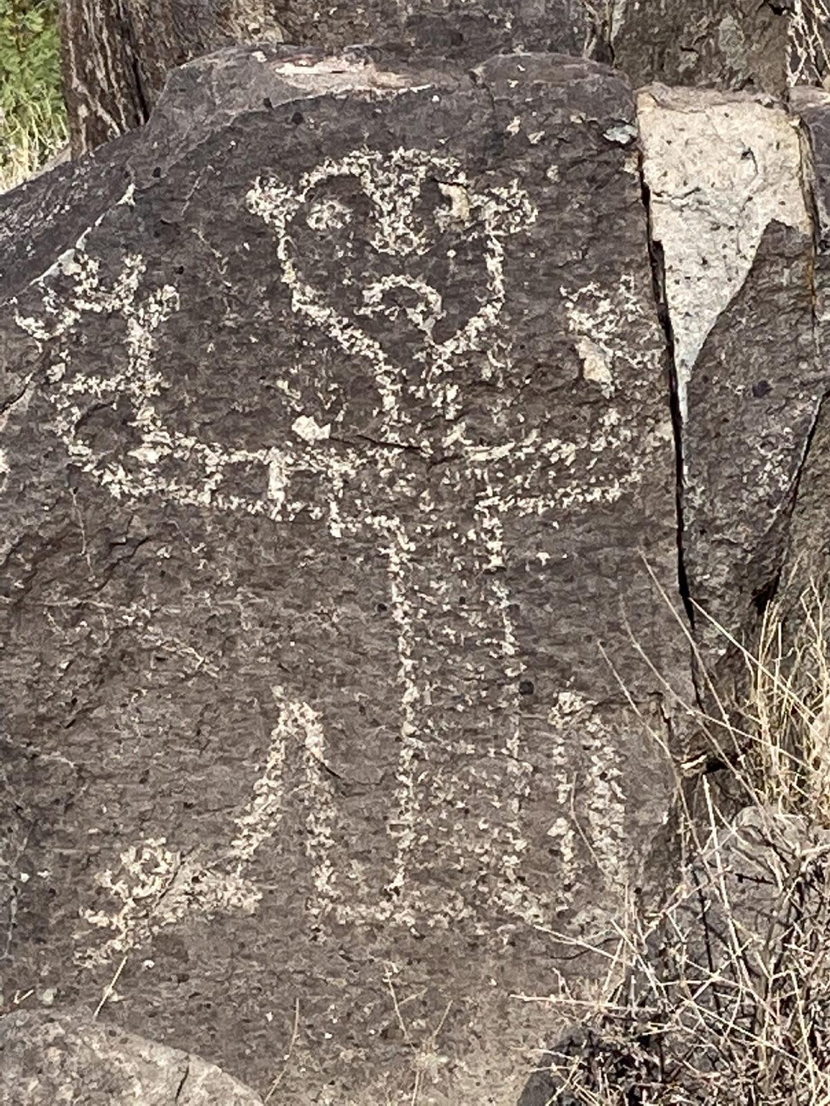 A human-looking petroglyph can be found at the Three Rivers Petroglyph Site in Tularosa, N.M. (Bill Neely)