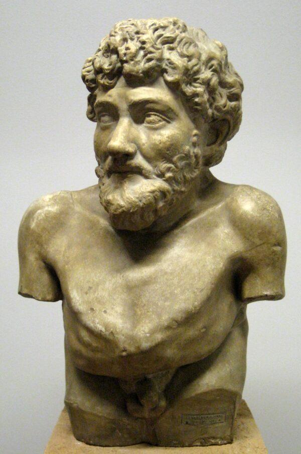A bust of Aesop, a cast in the Pushkin Museum from the Hellenistic statue, Art Collection of Villa Albani, Rome. (shakko/CC BY-SA 3.0
