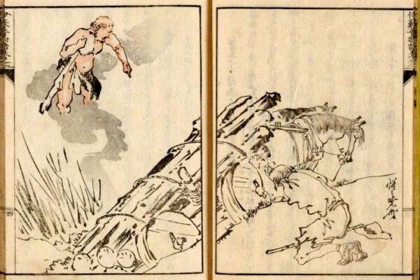 Aesop's fables have been cherished all over the world. A Japanese woodblock illustration (“ehon”) of the fable of “Hercules and the Wagoner” from an 1872 edition of Tsozoku isho monogatari. (Public Domain)
