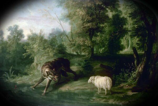 The fable “The Wolf and the Lamb” is relevant for our times. The 1747 painting of Aesop's tale by Jean-Baptiste Oudry. Palace of Versailles. (PD-US)