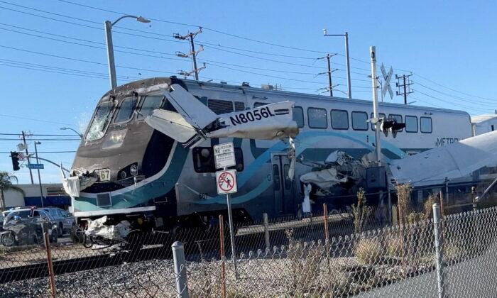 Plane Hit by Train After Crashing on Train Tracks in California