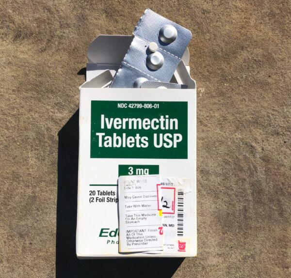 File photo: A package of ivermectin tablets. (Natasha Holt/The Epoch Times)