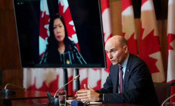 Minister of Health Jean-Yves Duclos speaks during a press conference in Ottawa on Jan. 12, 2022. (Sean Kilpatrick/The Canadian Press)