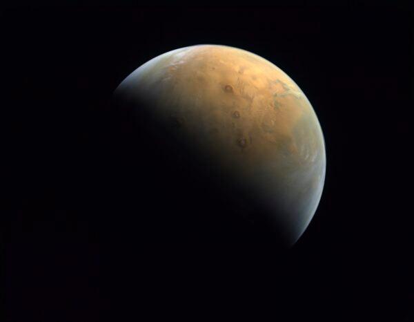 Mars on Feb. 10, 2021. (Mohammed bin Rashid Space Center/UAE Space Agency via AP)