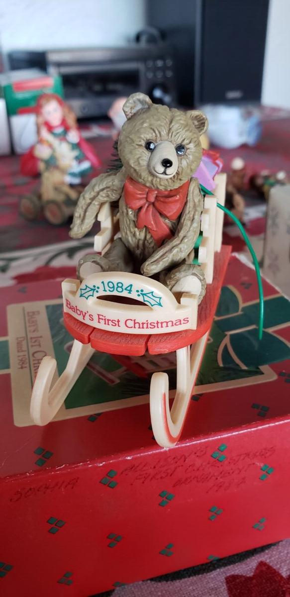 The author chose this bear on a sleigh as the first ornament in a decades-long collection for her daughter Sophia. (Anita L. Sherman)