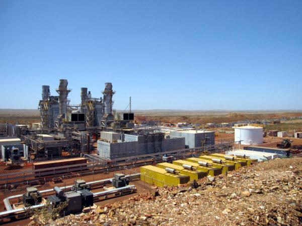 A 450 megawatt combined cycle gas-fired power station under construction at Citic Pacific Mining's Sino Iron magnetite iron ore project in the Pilbara region of Western Australia on Mar. 5, 2010. (Photo credit should read AMY COOPES/AFP via Getty Images)