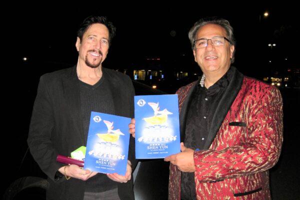 Alan Platte (L) and Richard Hart at the Shen Yun Performing Arts performance at California Center for the Arts, Escondido, Calif. on Jan. 15, 2022. (Yang Jie/Epoch Times)