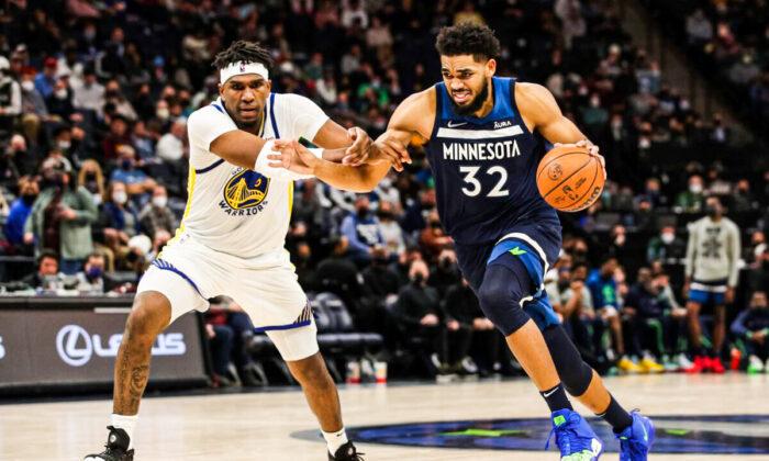 Towns Carries Timberwolves Past Curry-Less Warriors, 119-99