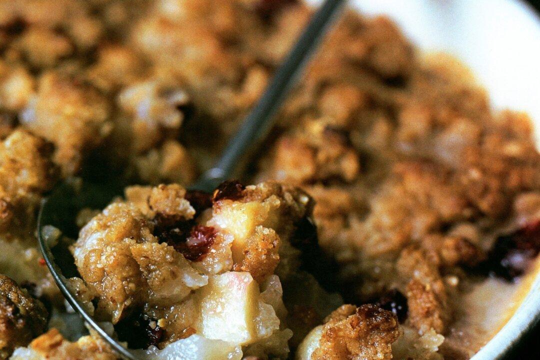 A Crowd-Pleasing, Cold-Weather Dessert: Apple and Dried Cherry Custard Crisp