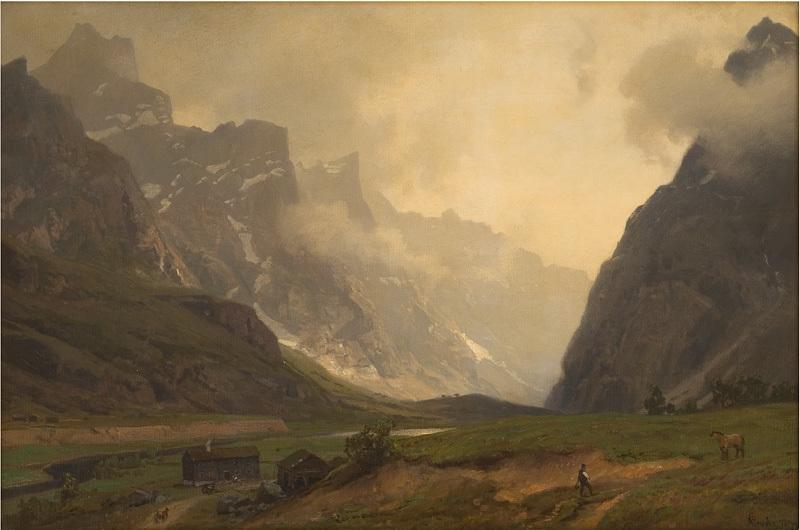 "The Foot of Romsdalshorn to the Right," 1894, by Hans Gude. National Gallery of Denmark. (Public domain)