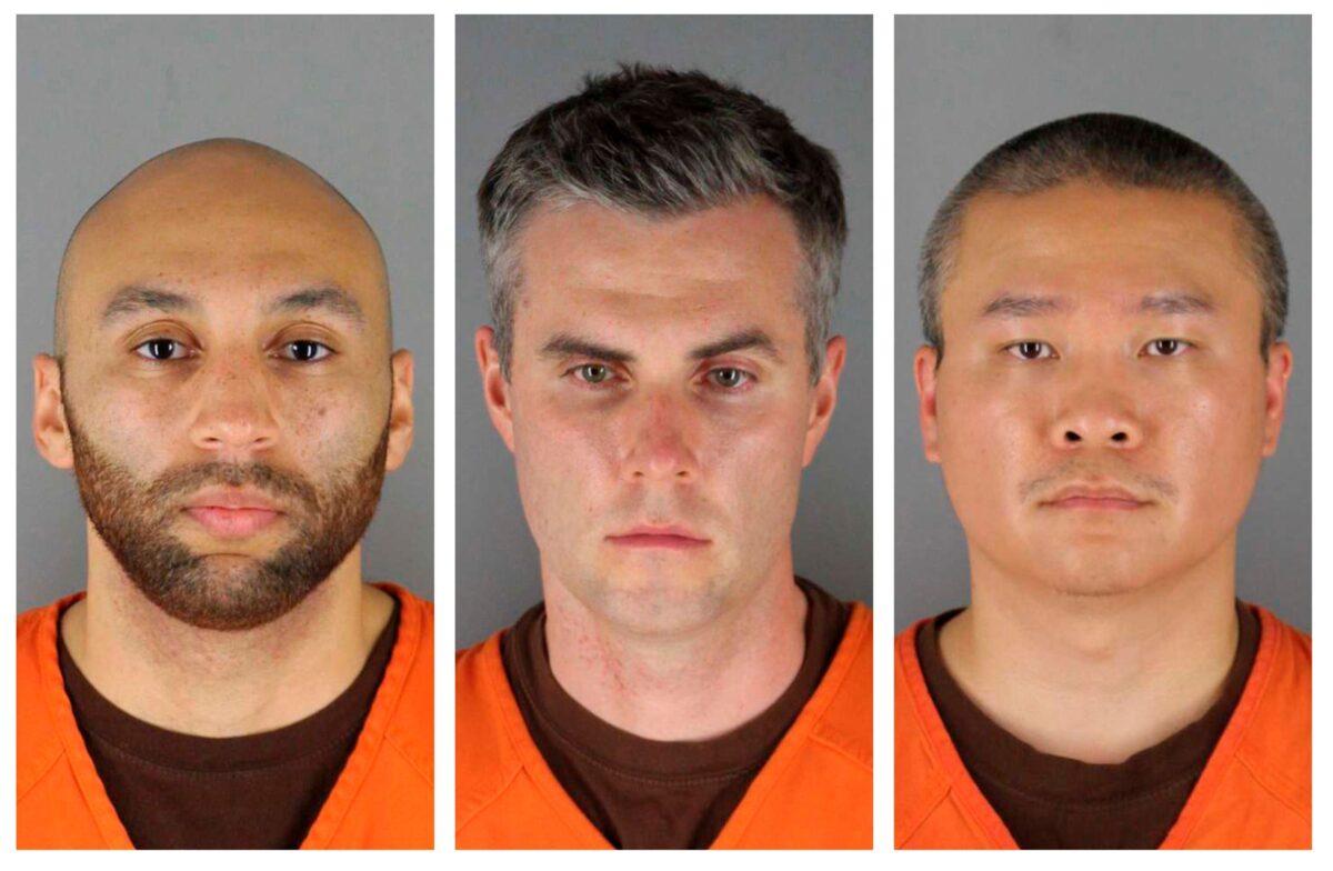 (L–R) Former Minneapolis police officers J. Alexander Kueng, Thomas Lane, and Tou Thao. (Hennepin County Sheriff's Office via AP)