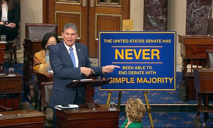 Manchin and Sinema Vote With Republicans Against Changing Senate Rules for Elections Overhaul