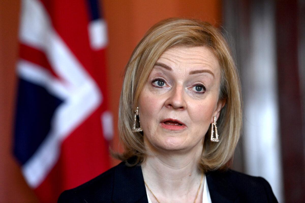 British Foreign Secretary Liz Truss at Admiralty House, in Sydney, Australia, on Jan. 21, 2022. (Bianca De Marchi/Pool/Getty Images)