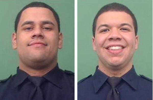 NYPD Officers Wilbert Mora (L) and Jason Rivera. (Courtesy of NYPD via AP)