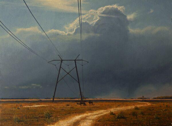 “Powerlines” by Joseph McGurl. Oil on panel; 18 inches by 24 inches. (Courtesy of Joseph McGurl)