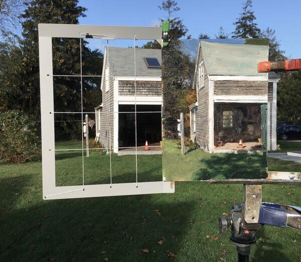 Joseph McGurl uses a grid to create his plein air paintings. It’s a method he’s adapted from the French Academy sight-size method of drawing and painting, which is normally used to create figure and still-life compositions. (Courtesy of Joseph McGurl)