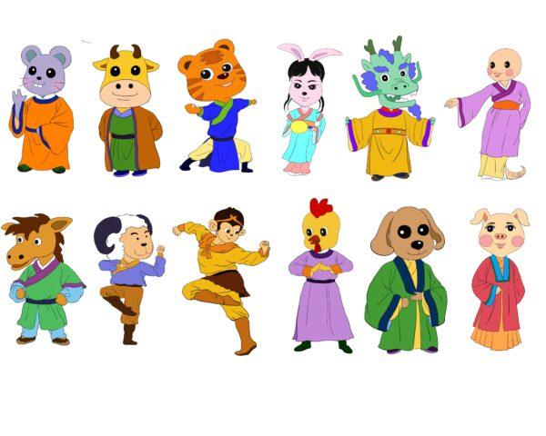 The twelve signs of the Chinese zodiac (Zhiching Chen/Epoch Times)