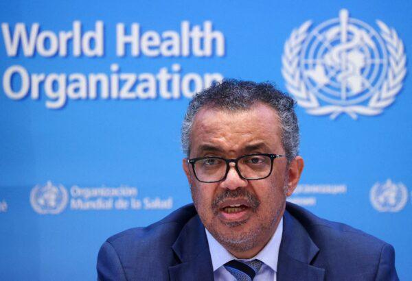  Tedros Adhanom Ghebreyesus, director-general of the World Health Organization, speaks during a briefing in a file image. (Denis Balibouse/Reuters)