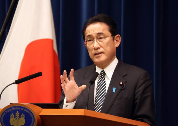 Japan's Prime Minister, Fumio Kishida, speaks during a press conference in Tokyo, Japan, on Dec. 21, 2021. (Yoshikazu Tsuno/Getty Images)