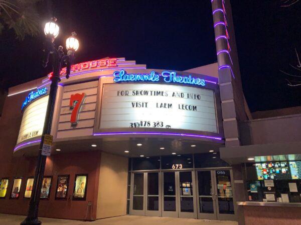 The Laemmle Playhouse 7 in Pasadena, Calif., on Jan. 21, 2022. (Linda Jiang/The Epoch Times)