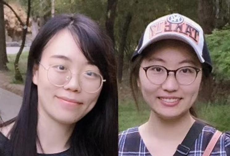 Deng Jingjing (L) and Li Jiaxuan, who were sentenced to four and two years in prison, respectively. (The Epoch Times)