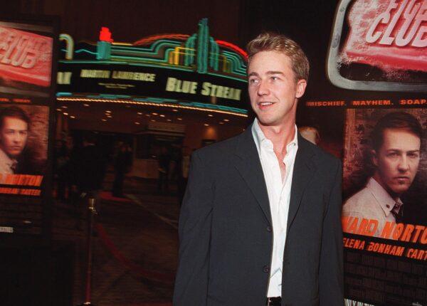U.S. actor Edward Norton arrives at the premiere of "Fight Club" in Los Angeles on Oct. 6, 1999. (Lucy Nicholson/AFP via Getty Images)