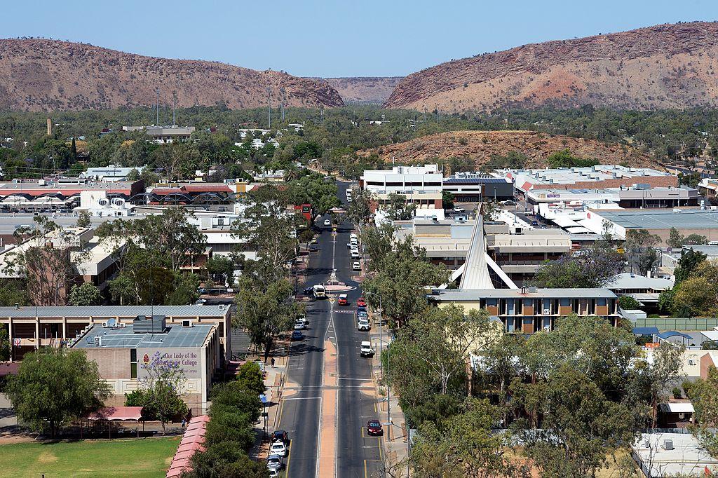 Alice Springs in Australia's Northern Territory is currently under a youth curfew. (Greg Wood/AFP via Getty Images)