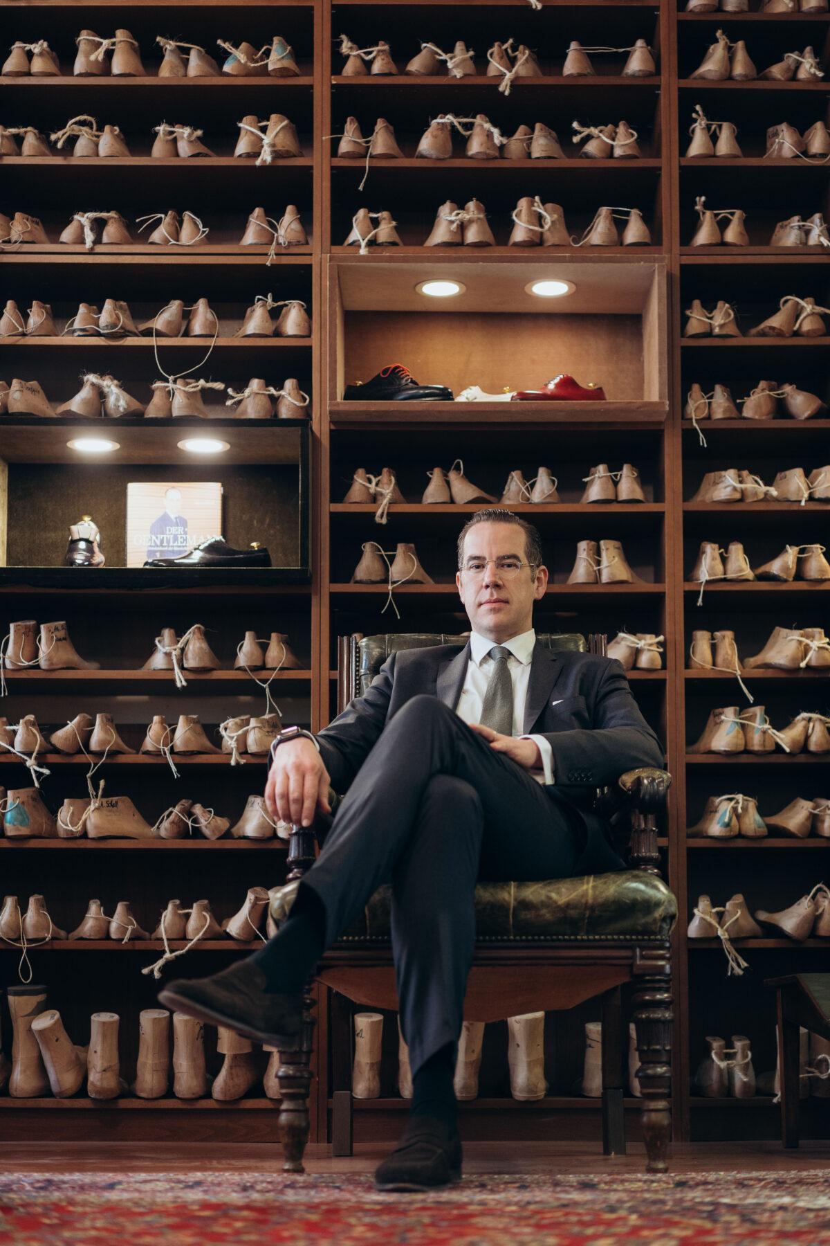 With training in both accounting and traditional shoemaking, Matthias Vickermann handles much of the business side of the company, including traveling around the world to meet clients and educate new ones.<br/>(Courtesy of Vickermann und Stoya)