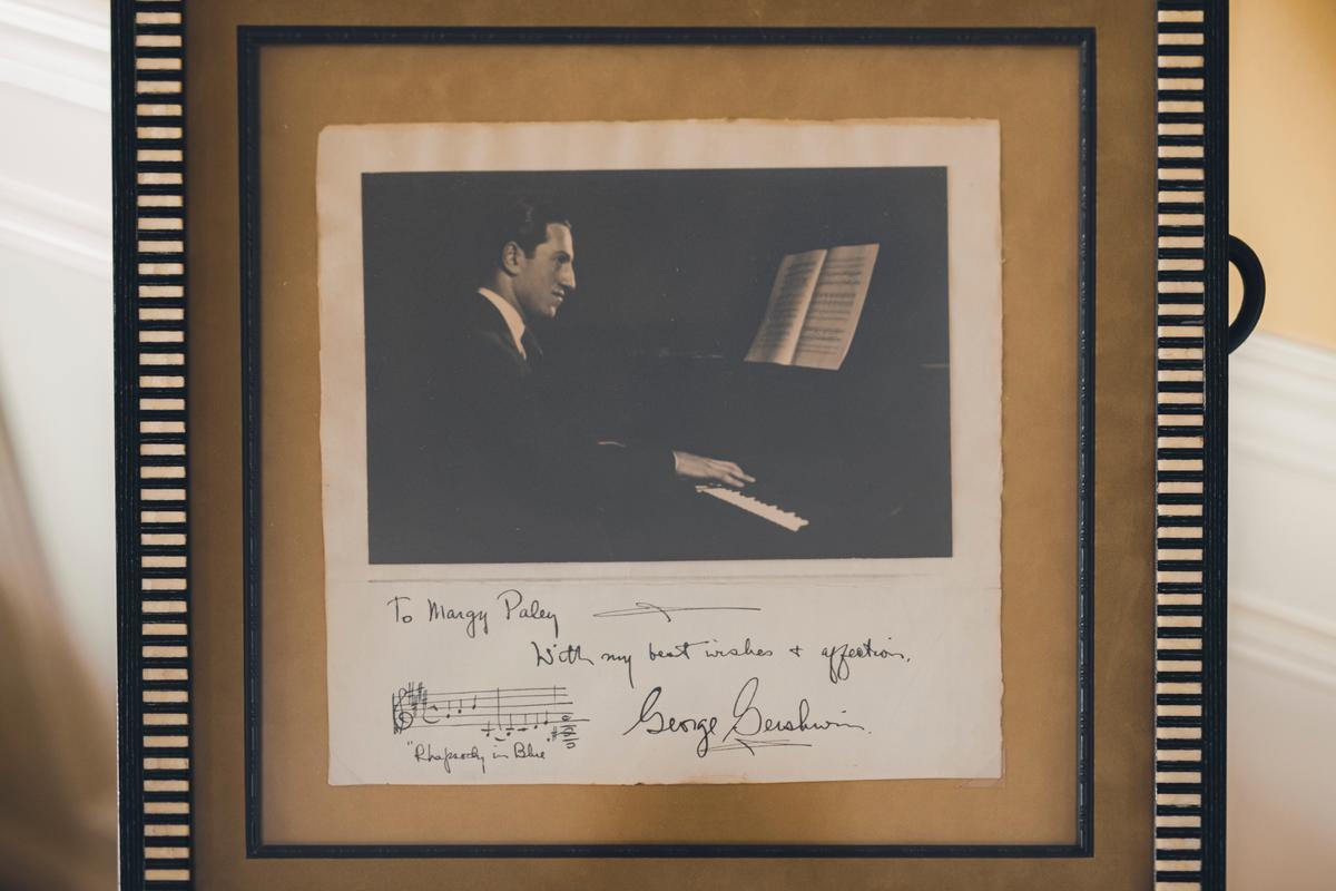 A note written by American composer George Gershwin, where he notates part of the music for ”Rhapsody in Blue.” (Tatsiana Moon for American Essence)