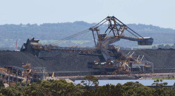 A photo shows part of the coal operations at the Port of Newcastle in New South Wales, Australia, on Nov. 18, 2015. (William West/AFP via Getty Images)