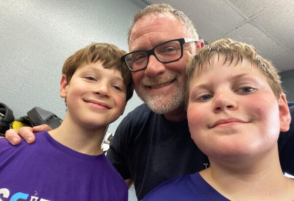 Jeff Younger with his sons James (left) and Jude (right). (Courtesy of the website SaveJames.com)