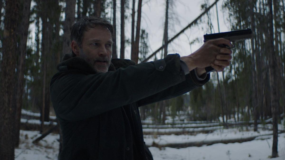  Troy (Stephen Moyer) is a dad who's exceptionally zealous about wilderness survival in "Last Survivors." (Vertical Entertainment)