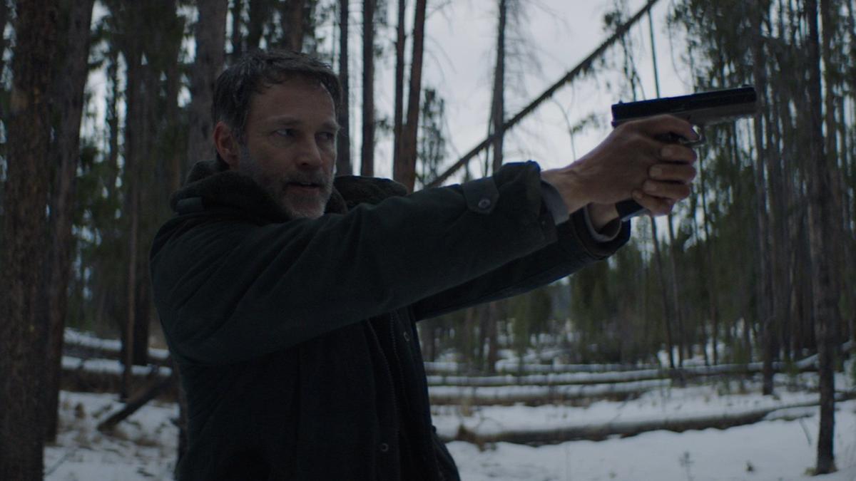 Troy (Stephen Moyer) is a dad who's exceptionally zealous about wilderness survival in "Last Survivors." (Vertical Entertainment)