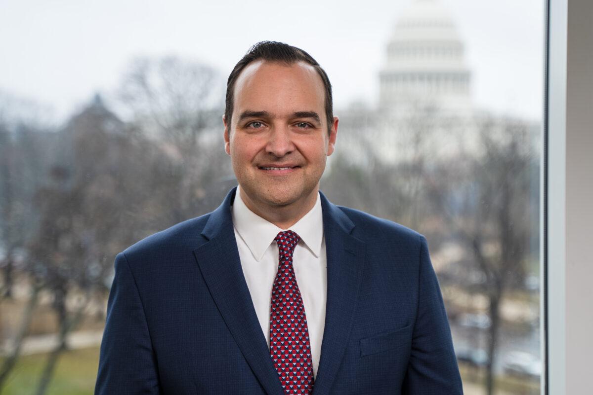 Andrew Bremberg, president of the Victims of Communism Memorial Foundation, in Washington on Feb. 3, 2022. (Bao Qiu/The Epoch Times)