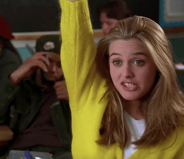  Alicia Silverstone as Cher, the lead role in her now classic teen movie, "Clueless" which is loosely based on Jane Austen's 1815 novel, "Emma." (Paramount Pictures)