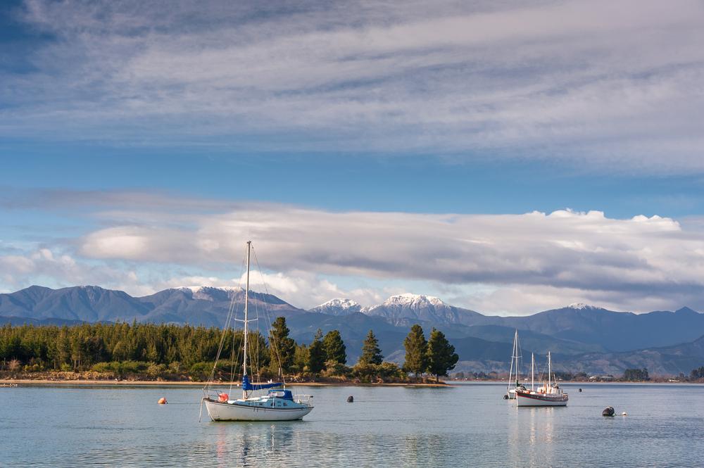 Mapua is a small town on New Zealand’s South Island, situated at the conjoining of Waimea Estuary and Tasman Bay; the name means "abundance" or "prolific" in Maori language. (Linda_K/Shutterstock)