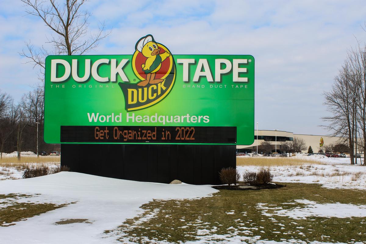 The Duck Tape World Headquarters in Avon, Ohio, has about 1,500 workers and is one of Lorain County's larger employers. (Michael Sakal/The Epoch Times)