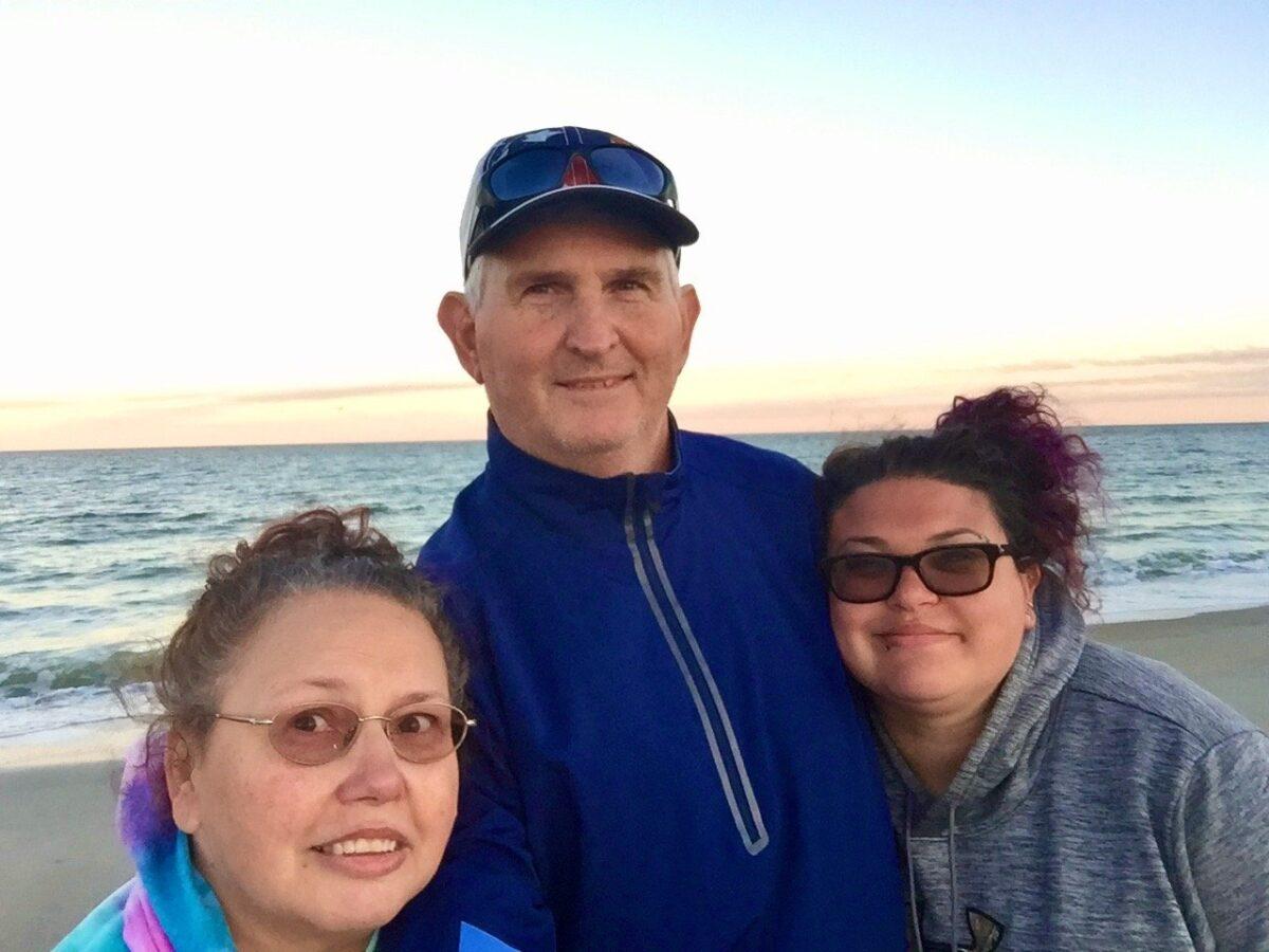 Bret Boyland with his wife Cheryl and daughter Rosanne (at right), during a family vacation. (Courtesy of the Boyland Family)