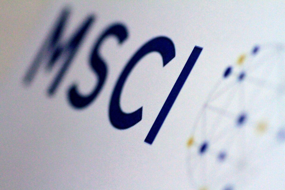 The MSCI logo is seen in an illustration photo on June 20, 2017. (Thomas White/Reuters)